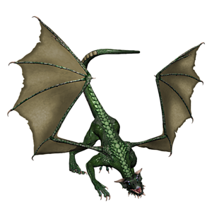 <b>Smaragtum</b> ist ein jugendlicher Drache. Gutes Training bereitet den jungen Drachen optimal auf seine Aufgaben in der Arena vor.